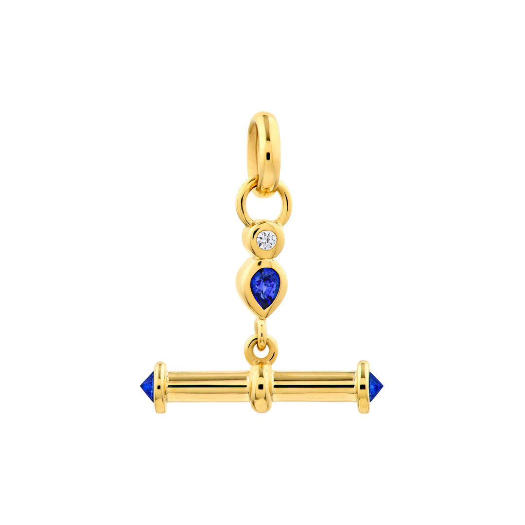 Diamond & Sapphire Swivel Toggle
