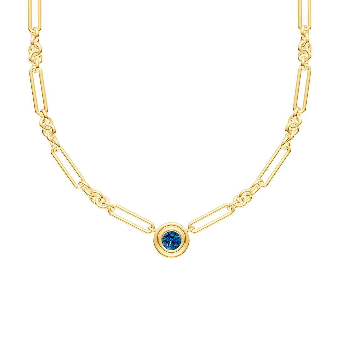 7/8tcw London Blue 5+1 Link Necklace