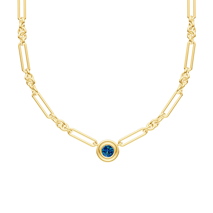 7/8tcw London Blue 5+1 Link Necklace