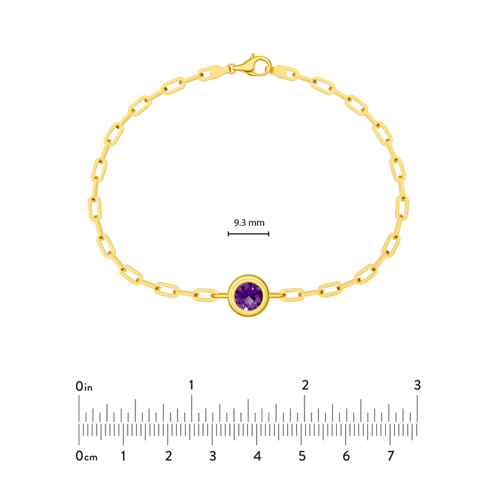 Round Purple Amethyst Forzentina Bracelet